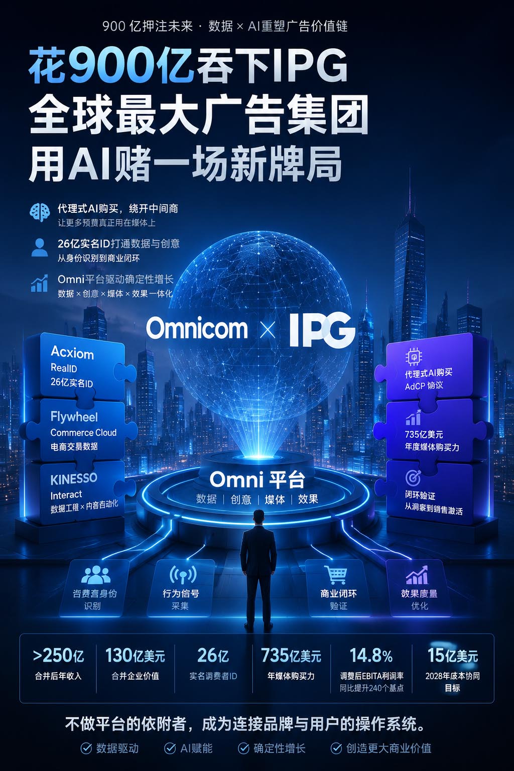 代理式AI购买与传统程序化广告链路对比图